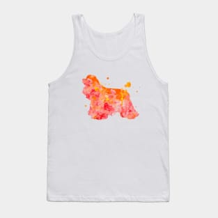 American Cocker Spaniel Dog Watercolor Painting 2 Tank Top